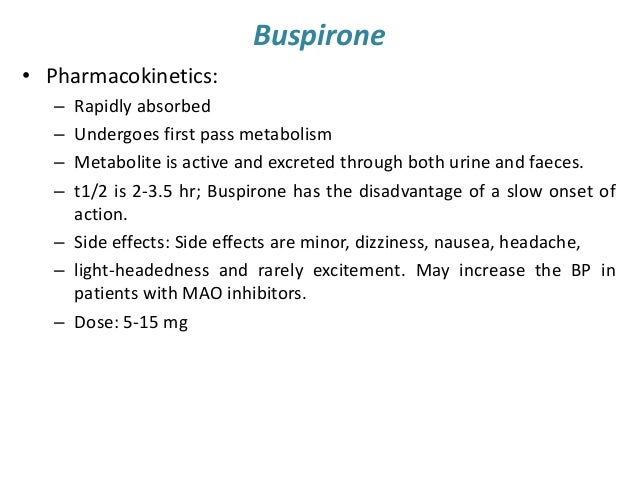 buspar side effects buspar side effects